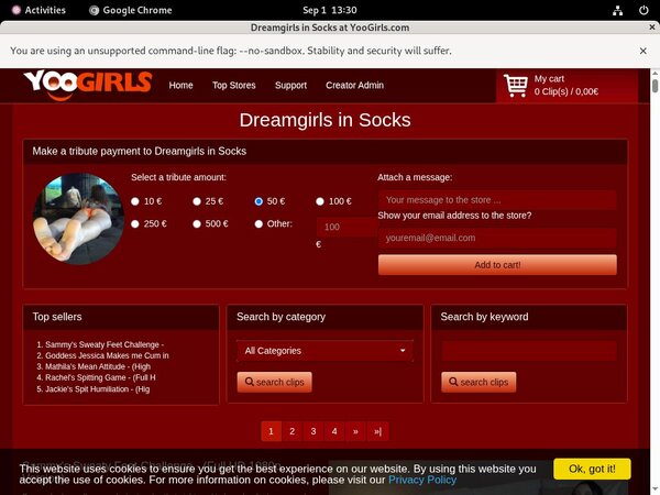 DreamgirlsInSocks Discount Url