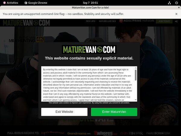 Maturevan Account Password