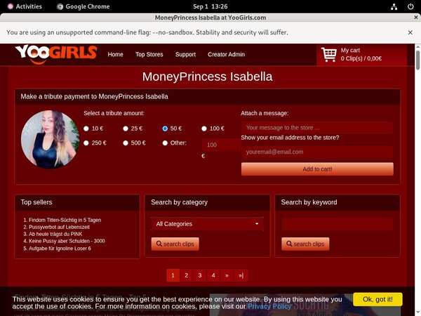 MoneyprincessIsabell 2018 Free