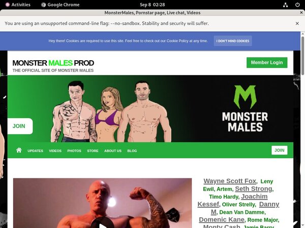 MonsterMales Network Password
