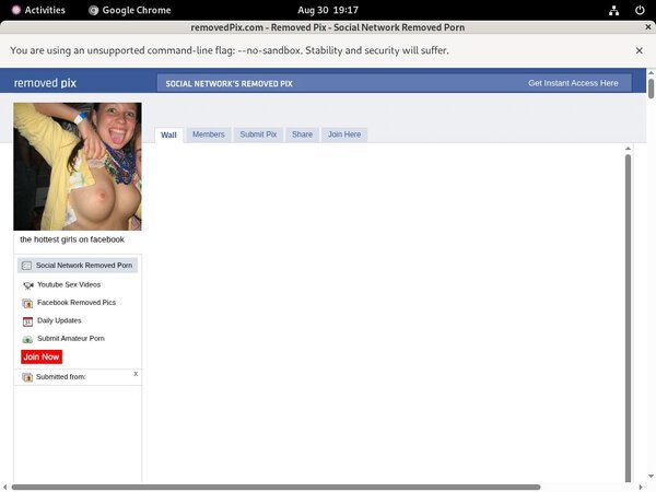 New Removed Pix Account
