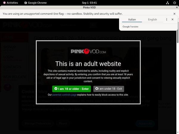 Pink O VOD Gratis Password