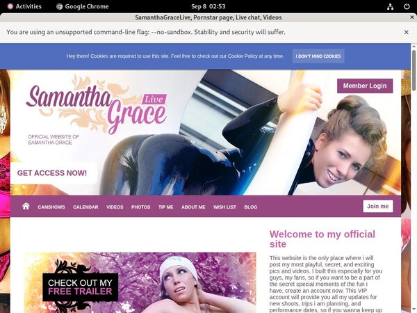 Samanthagracelive.modelcentro.com Free Tube